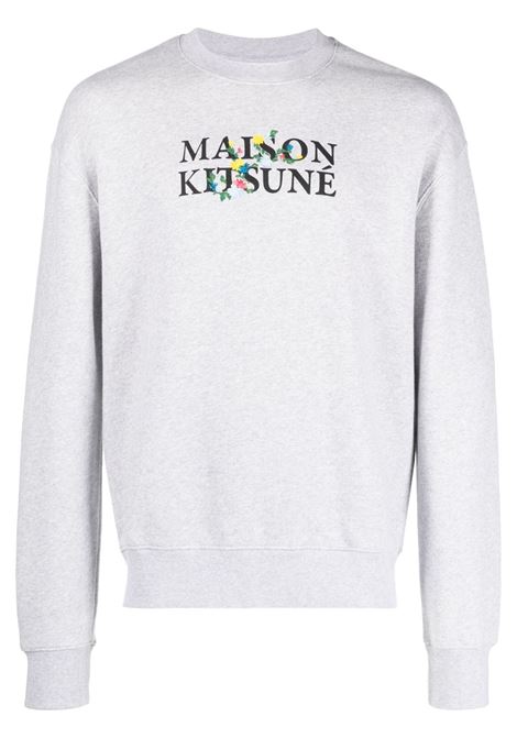 Felpa con stampa in grigio - uomo MAISON KITSUNÉ | LM00308KM0307H120